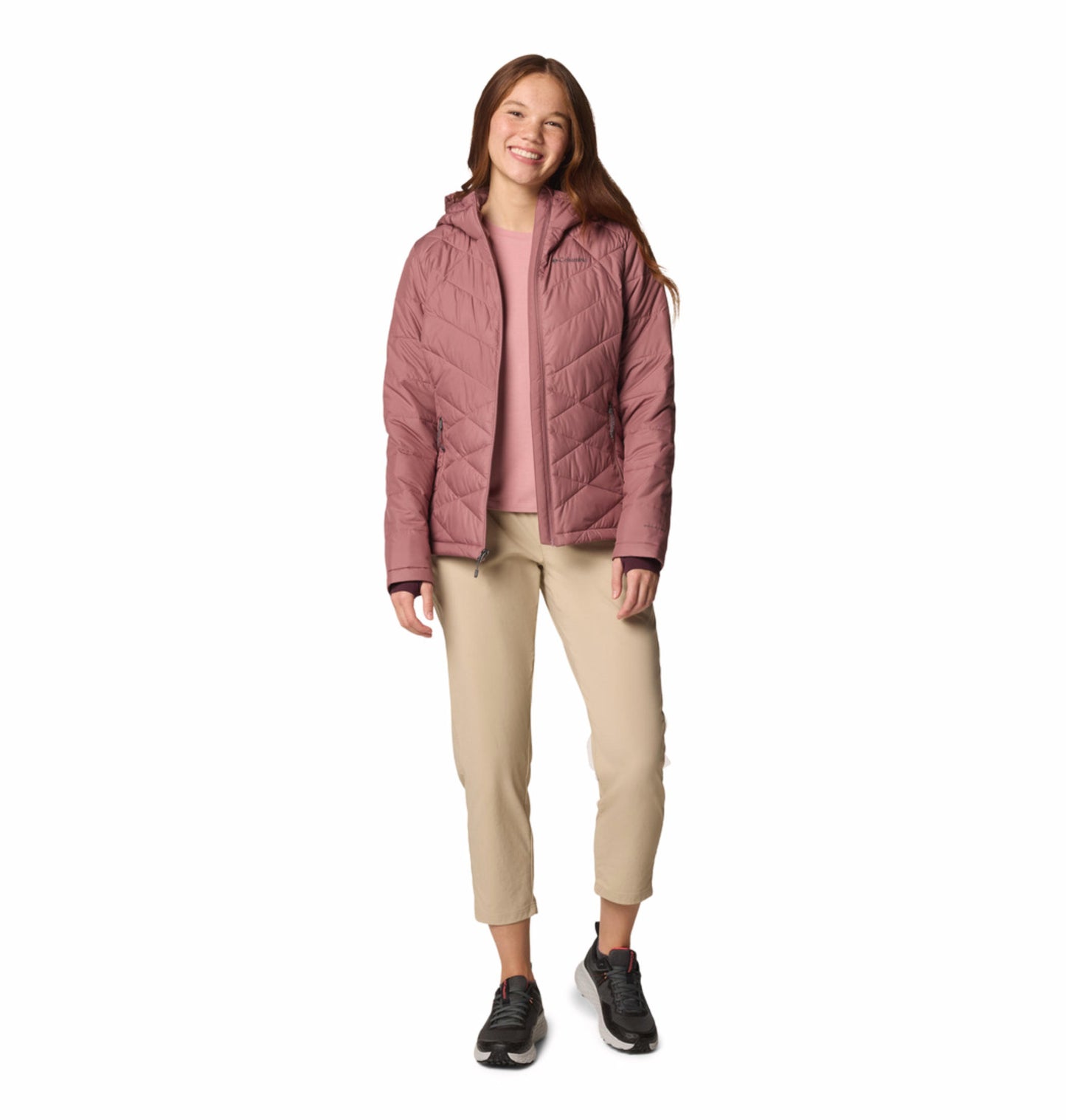 Columbia Womens Pink Omni-Heat Reflective Heavenly Hooded Jacket