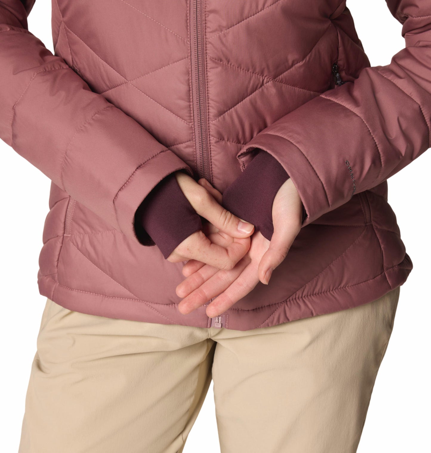 Columbia Womens Pink Omni-Heat Reflective Heavenly Hooded Jacket