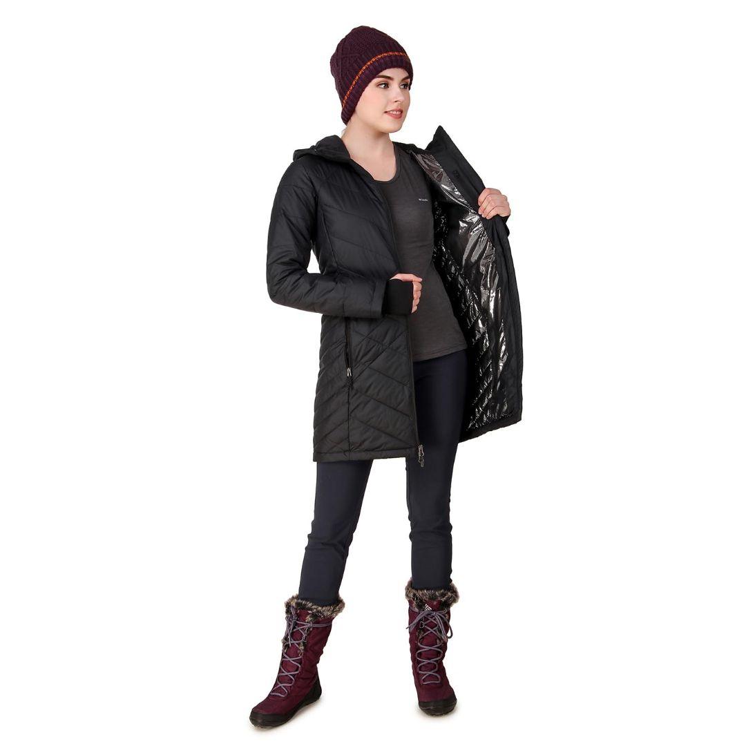 Columbia Women Black Heavenly Long Hooded Jacket