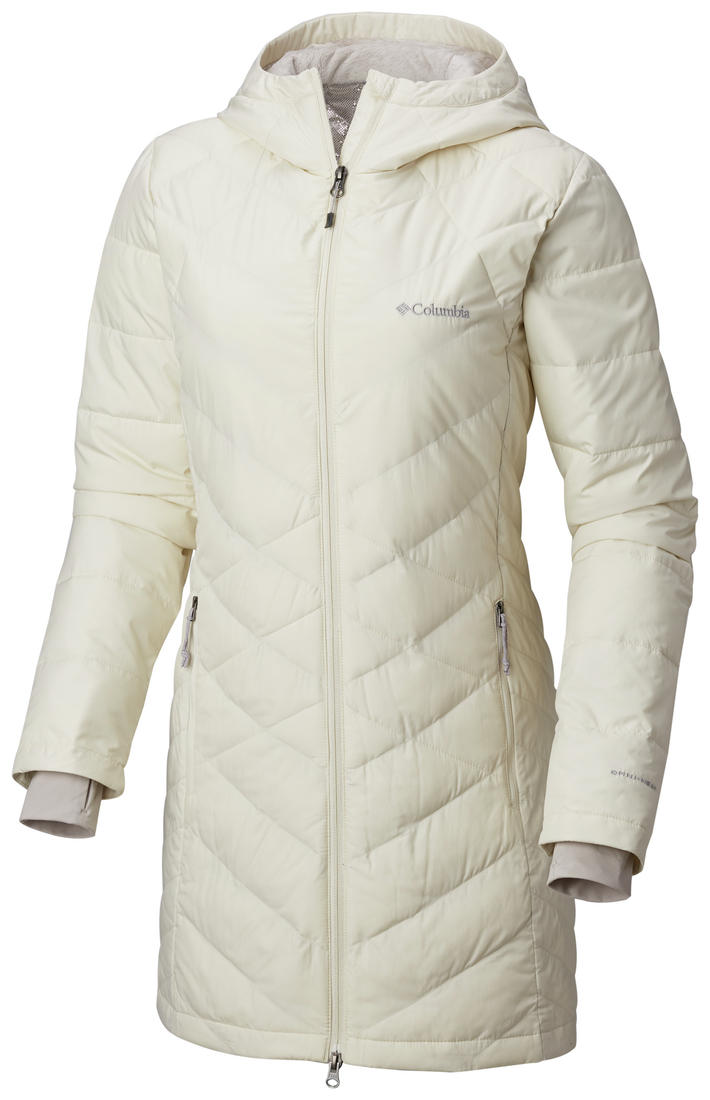 Columbia Women White Heavenly Long Hooded Jacket