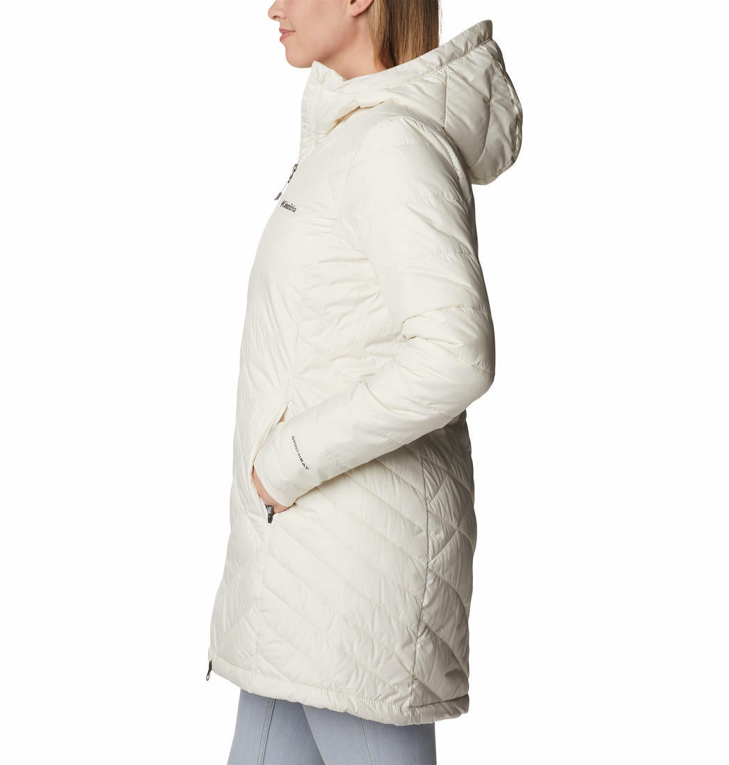 Columbia Women White Heavenly Long Hooded Jacket