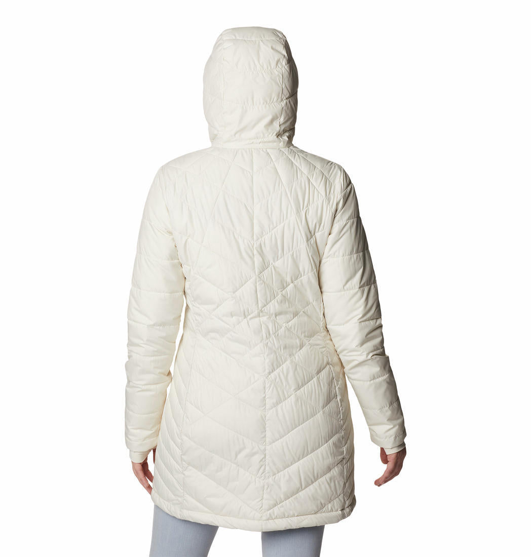 Columbia Women White Heavenly Long Hooded Jacket