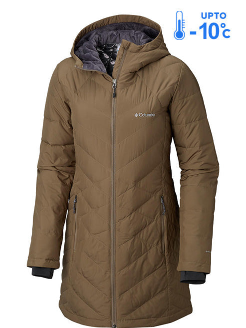 Columbia Women Brown Heavenly Long Hooded Jacket