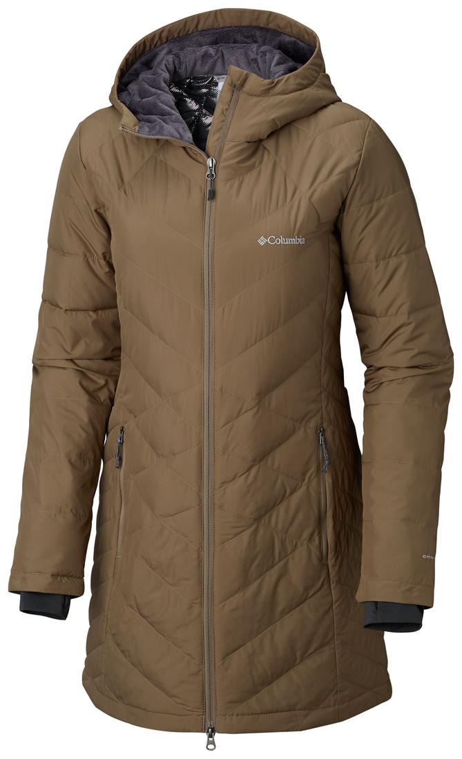 Columbia Women Brown Heavenly Long Hooded Jacket