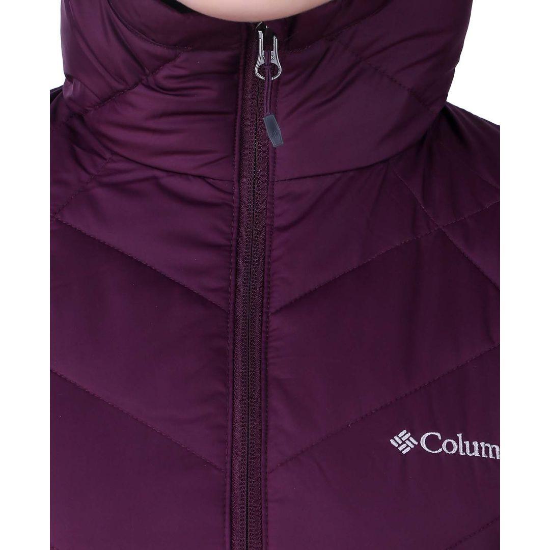 Columbia Women Maroon Heavenly Long Hooded Jacket