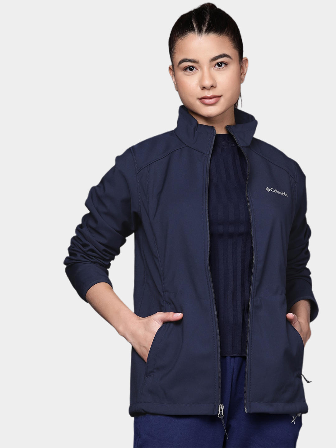 Columbia Women Navy Blue Kruser Ridge II Soft Shell Jacket