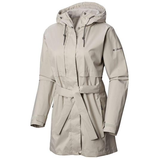Columbia Women Grey Pardon My Trench Rain Jacket