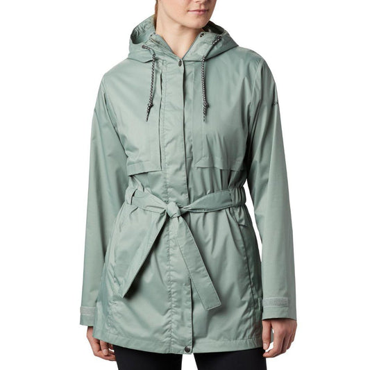Columbia Women Grey Pardon My Trench Rain Jacket