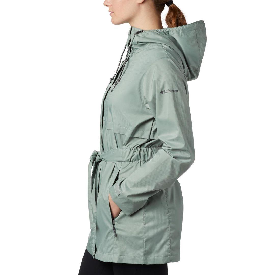 Columbia Women Grey Pardon My Trench Rain Jacket