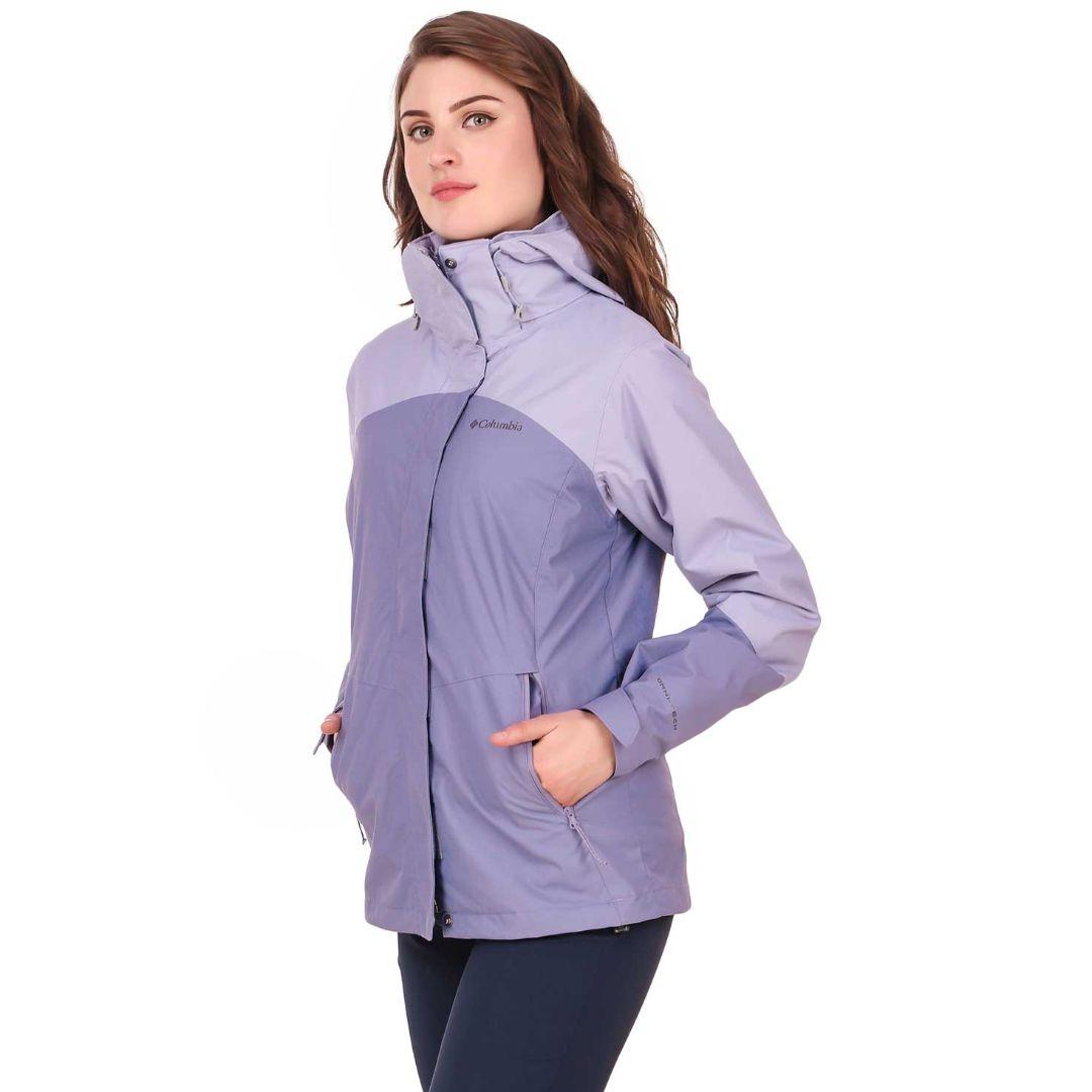 Columbia Women Purple Bugaboo II Fleece Interchange Jacket