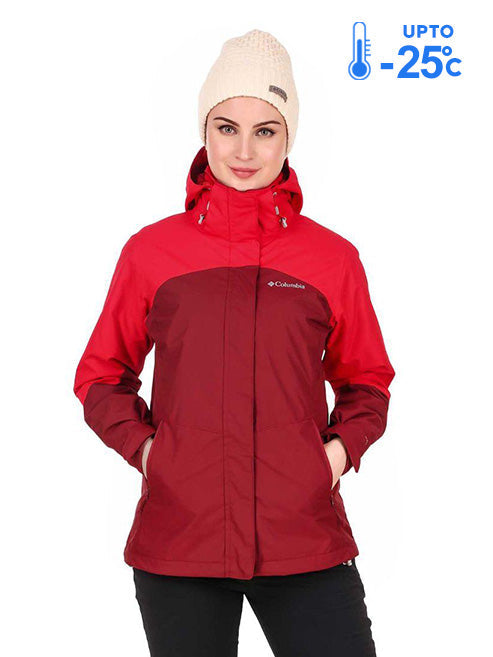 Columbia Women Red Bugaboo II Fleece Interchange Jacket