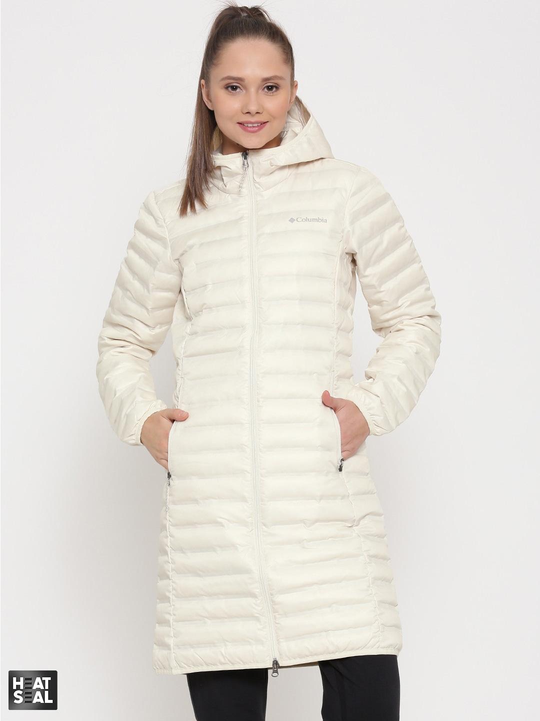 Columbia Women White Flash Forward Long Down Jacket
