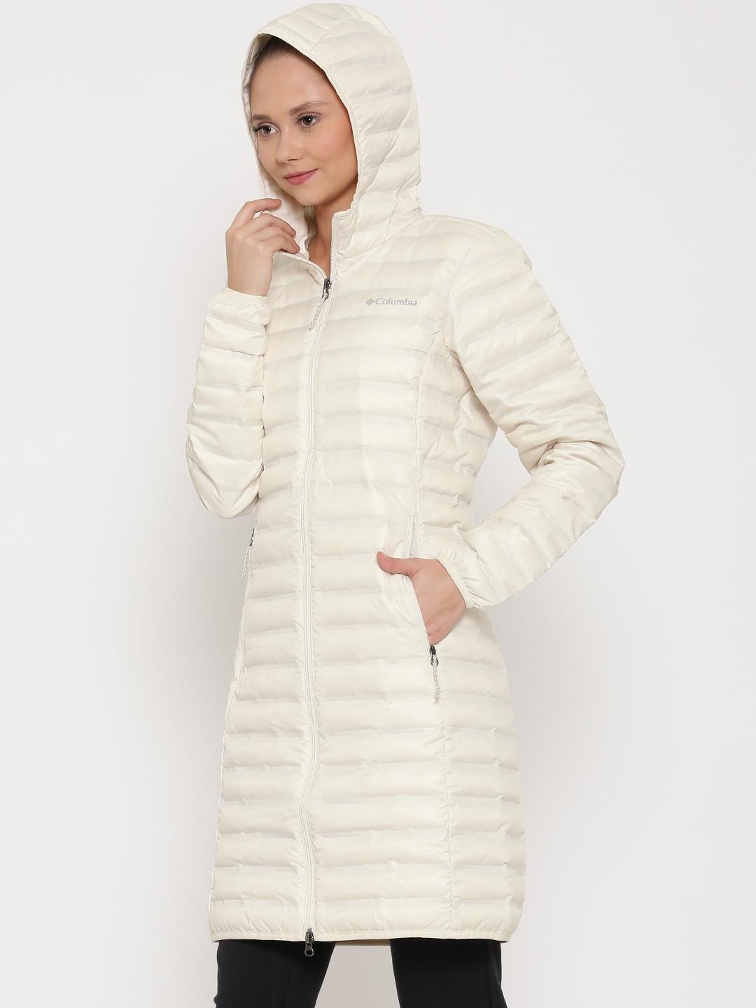 Columbia Women White Flash Forward Long Down Jacket