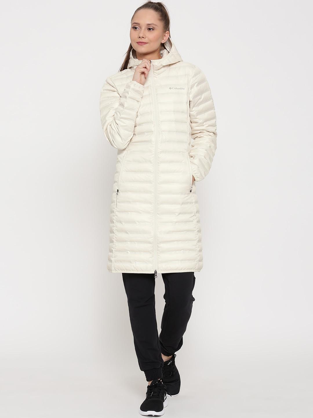 Columbia Women White Flash Forward Long Down Jacket