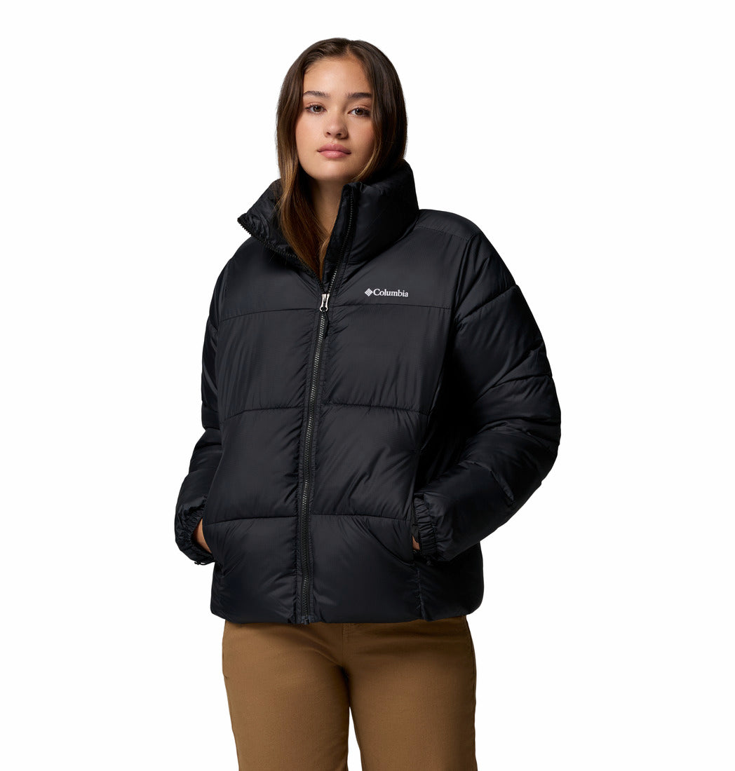 Columbia Women Black Puffect II Full Zip Jacket (Plus Size)