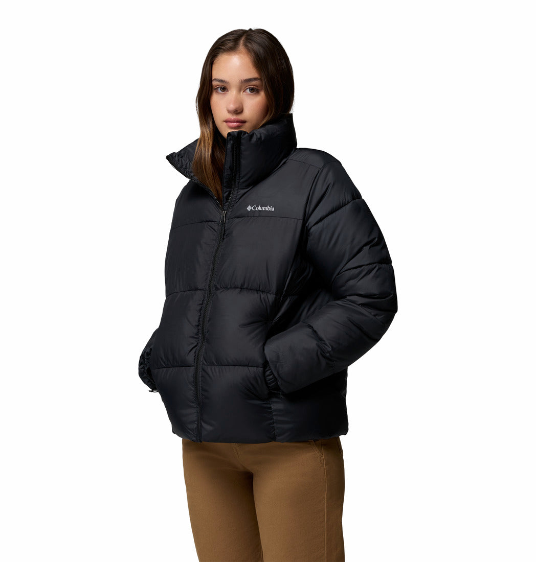 Columbia Women Black Puffect II Full Zip Jacket (Plus Size)