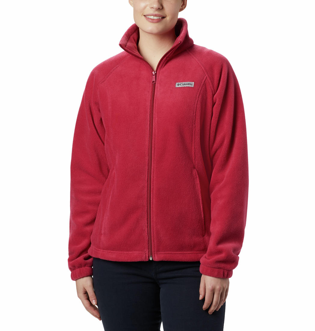Columbia Women Pink Benton Springs Full Zip Fleece Jacket