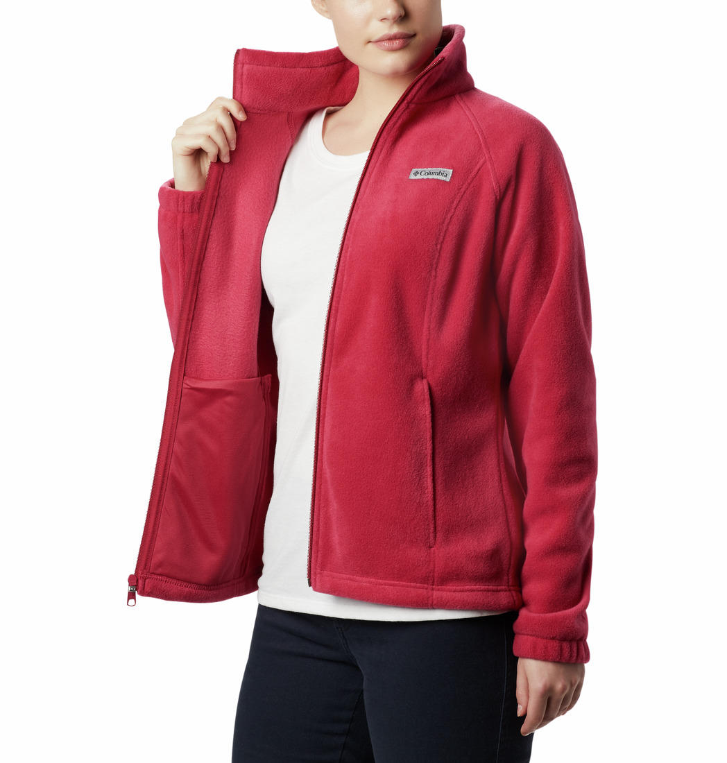 Columbia Women Pink Benton Springs Full Zip Fleece Jacket