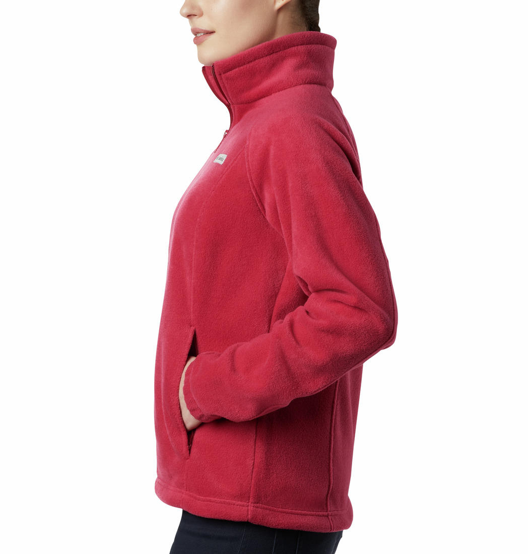 Columbia Women Pink Benton Springs Full Zip Fleece Jacket