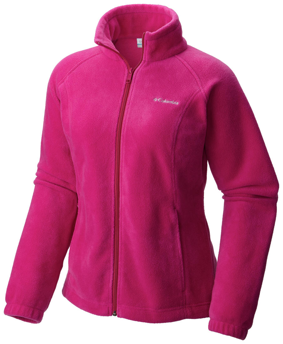Columbia Women Red Benton Springs Full Zip Fleece Jacket