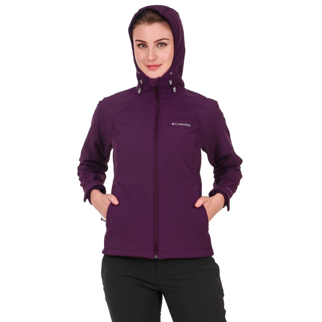 Columbia Women Maroon Phurtec II Softshell