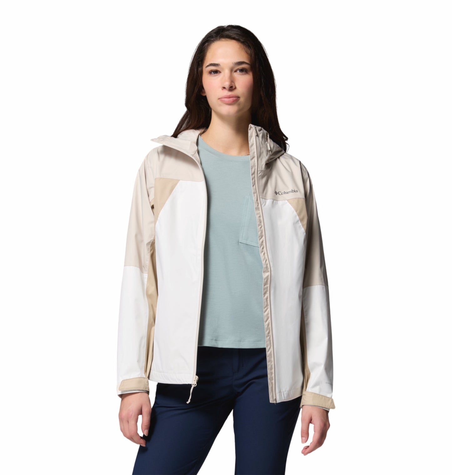 Columbia Women Omni-Tech Inner Limits IV Off-White Rain Jacket