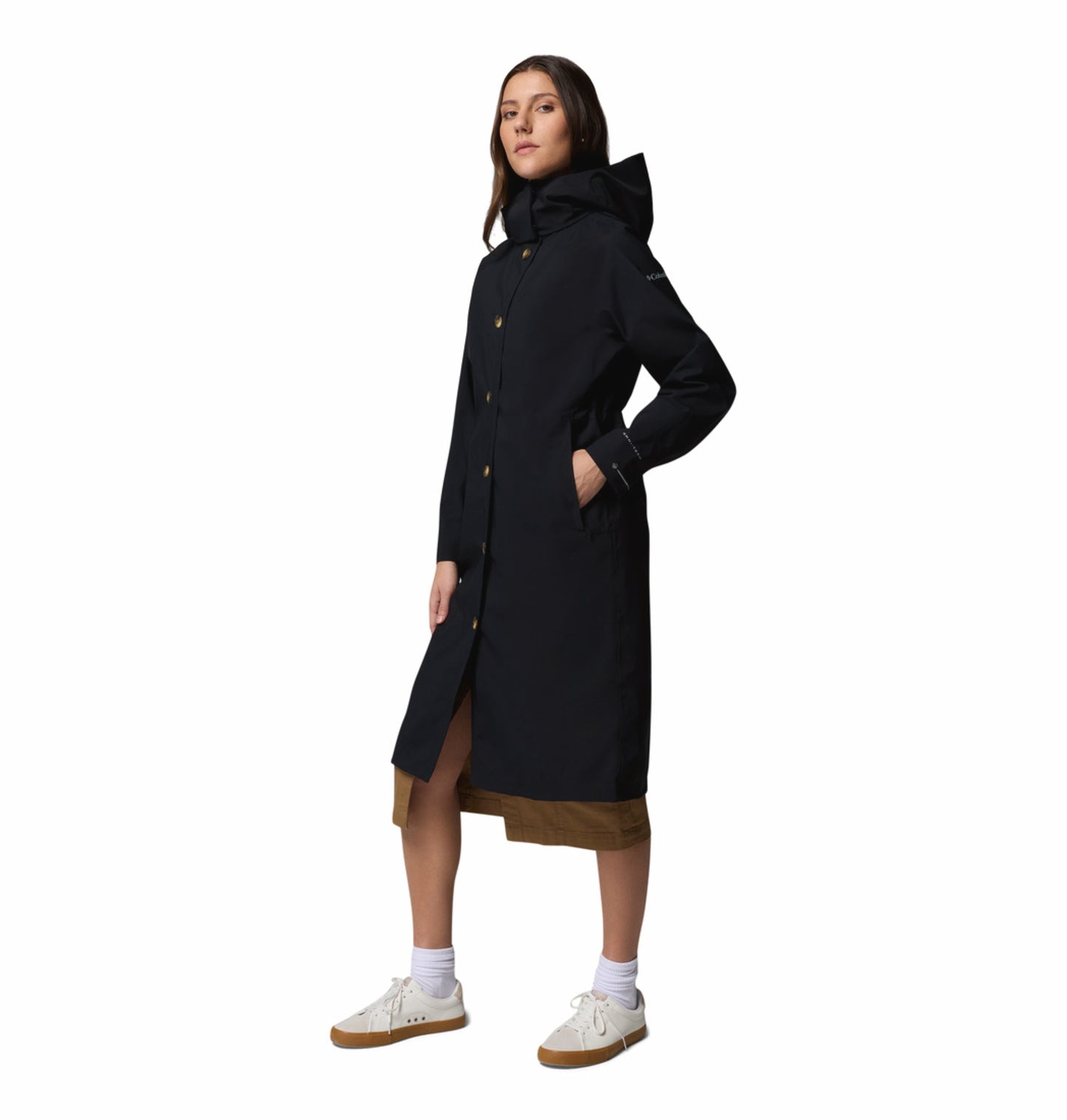 Columbia Women Black Omni-Tech AmazeTrench Rain Jacket