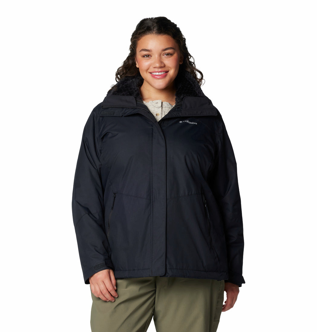 Columbia Women Black Bugaboo III Fleece Interchange Jacket (Plus Size)