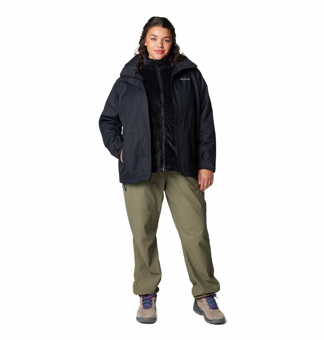 Columbia Women Black Bugaboo III Fleece Interchange Jacket (Plus Size)