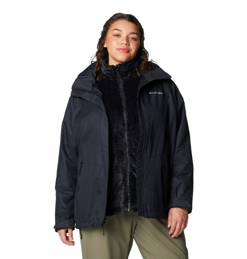 Columbia Women Black Bugaboo III Fleece Interchange Jacket (Plus Size)