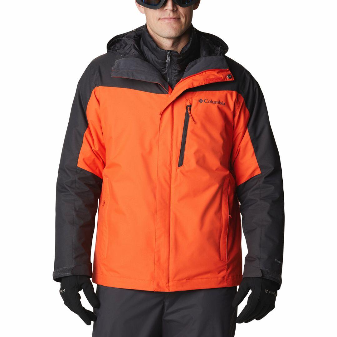 Columbia Men Orange Omni-Heat Reflective Whirlibird IV Hooded Interchange Jacket