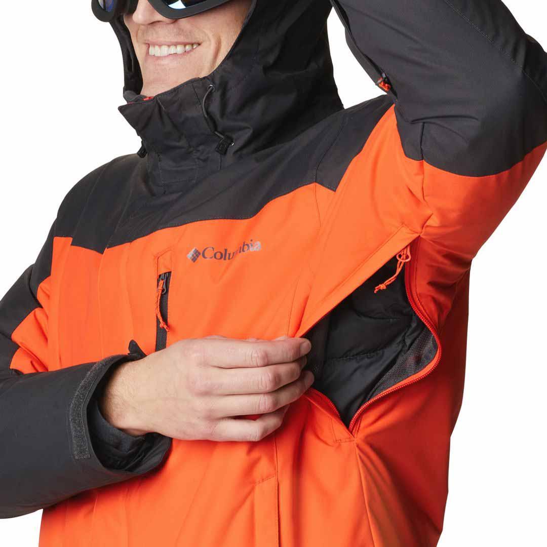 Columbia Men Orange Omni-Heat Reflective Whirlibird IV Hooded Interchange Jacket