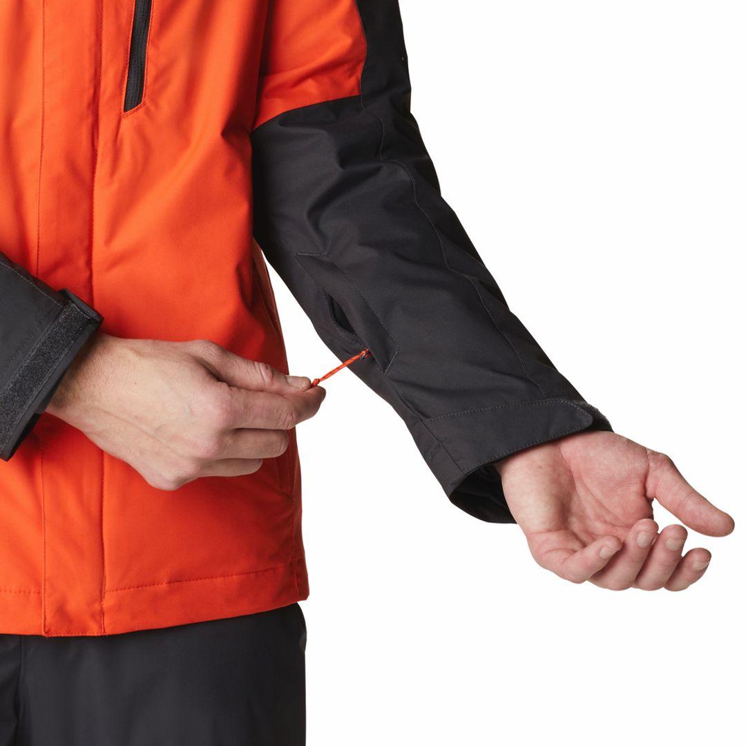 Columbia Men Orange Omni-Heat Reflective Whirlibird IV Hooded Interchange Jacket