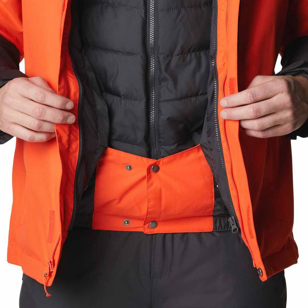 Columbia Men Orange Omni-Heat Reflective Whirlibird IV Hooded Interchange Jacket