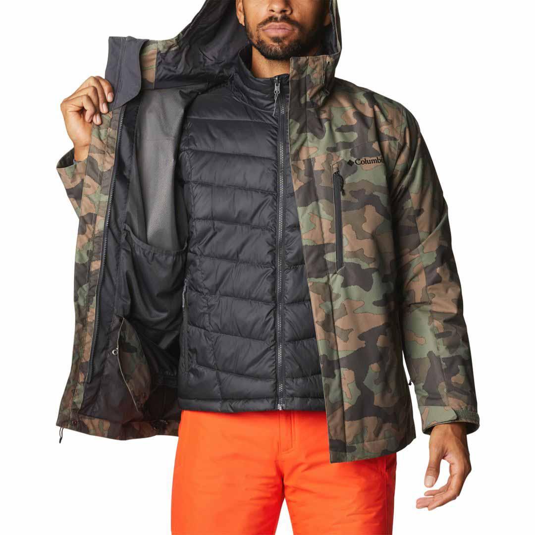 Columbia Men Orange Omni-Heat Reflective Whirlibird IV Hooded Interchange Jacket