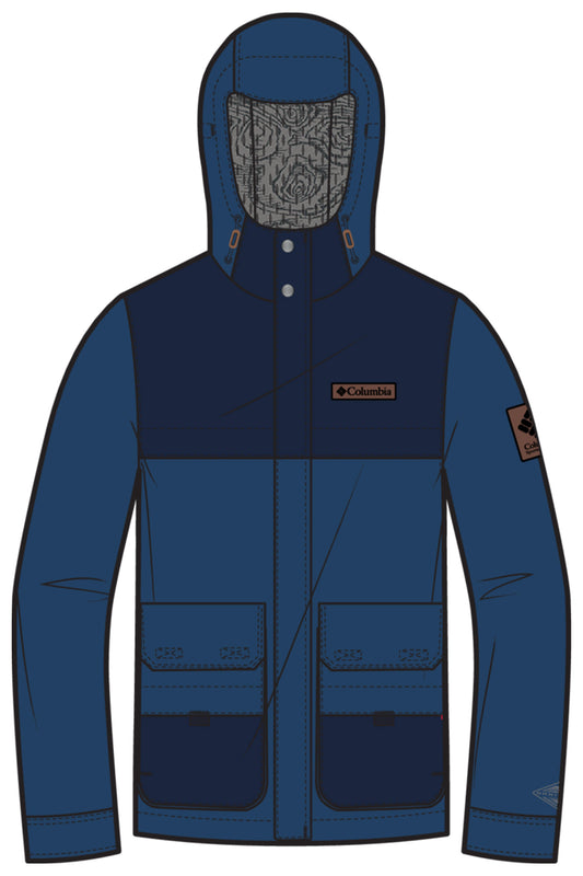 Columbia Men Blue South Canyon Interchange Rain Jacket