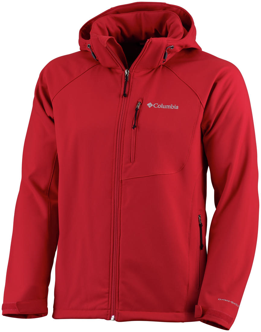 Columbia Men Red Cascade Ridge II Soft Shell Jacket
