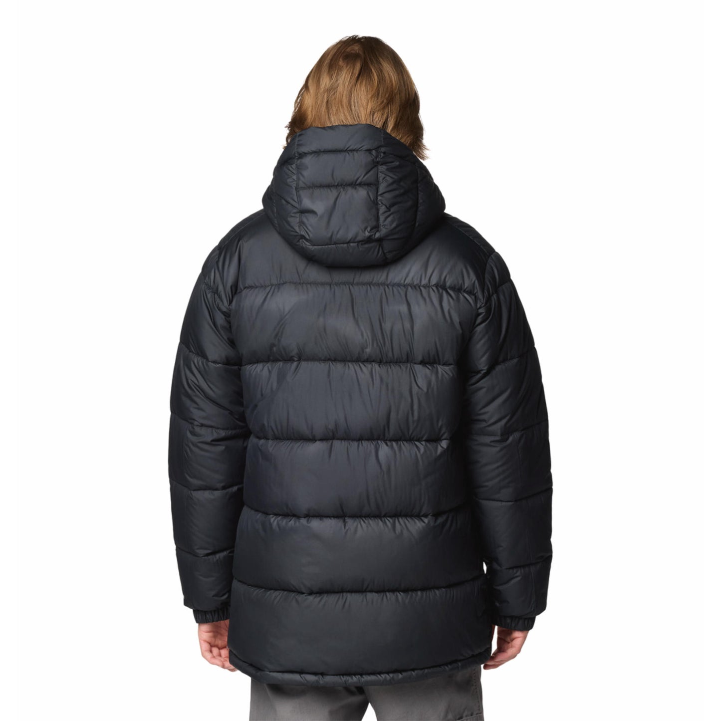 Columbia Men Black Omni-Heat Reflective Pike Lake Parka Hooded Down Jacket