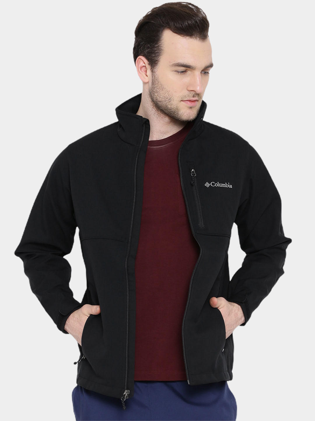 Columbia Men Black Ascender Soft Shell Jacket