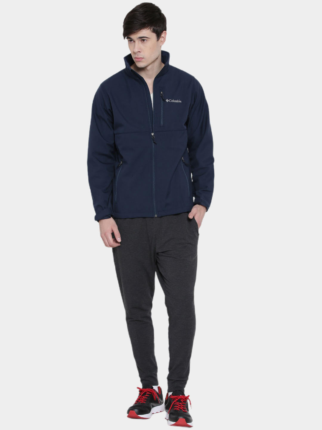Columbia Men Navy Blue Ascender Soft Shell Jacket