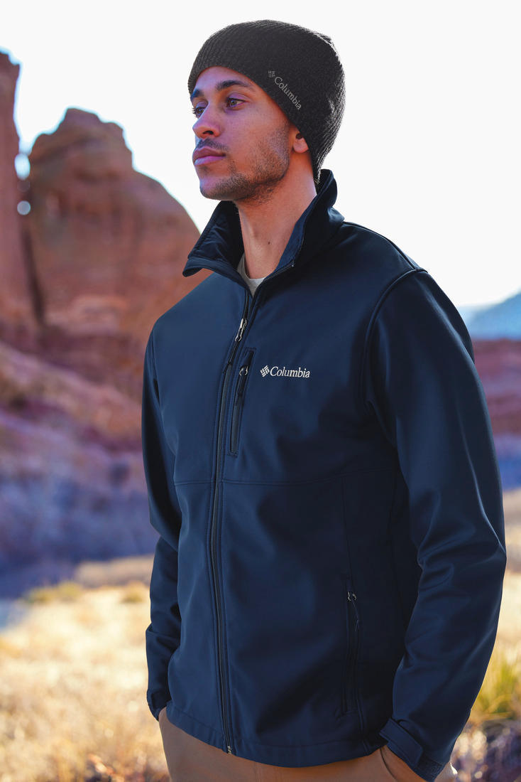 Columbia Men Navy Blue Ascender Soft Shell Jacket
