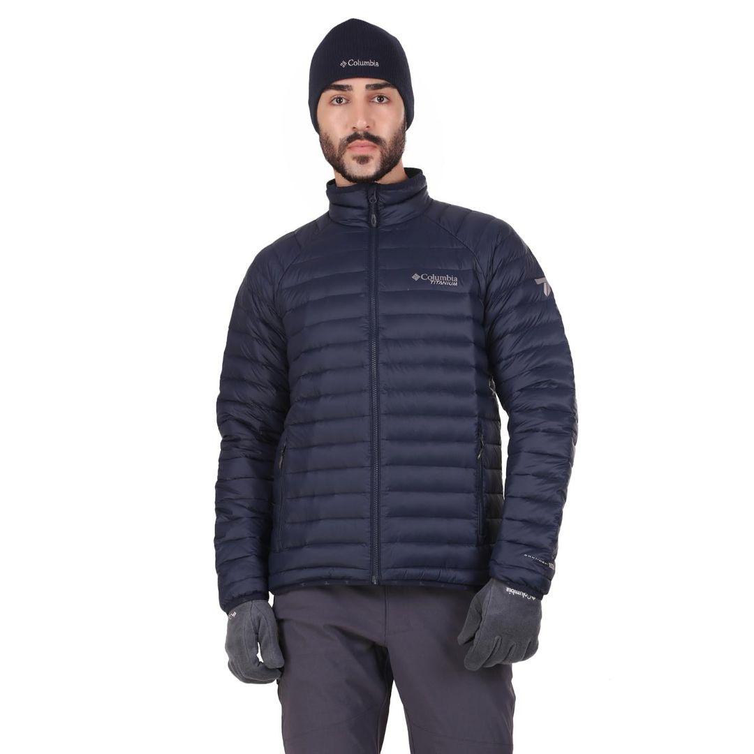 Columbia Men Navy Blue Alpha Trail Down Jacket