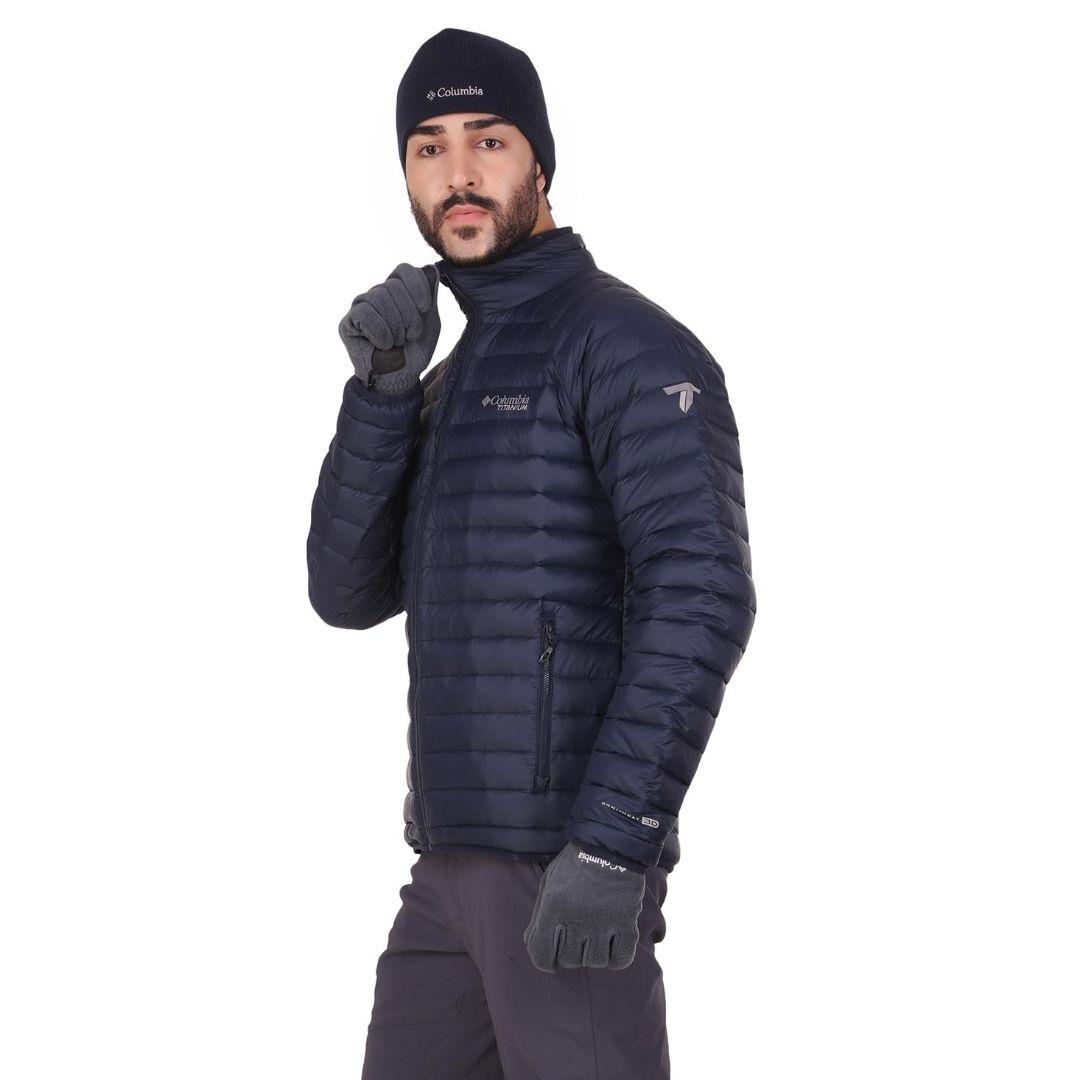 Columbia Men Navy Blue Alpha Trail Down Jacket
