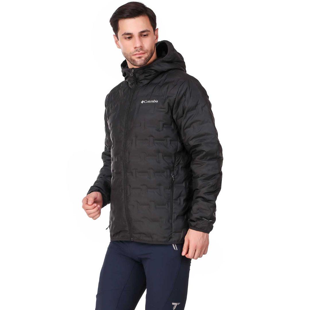Columbia Men Black Omni-Heat Reflective Delta Ridge Hooded Down Jacket
