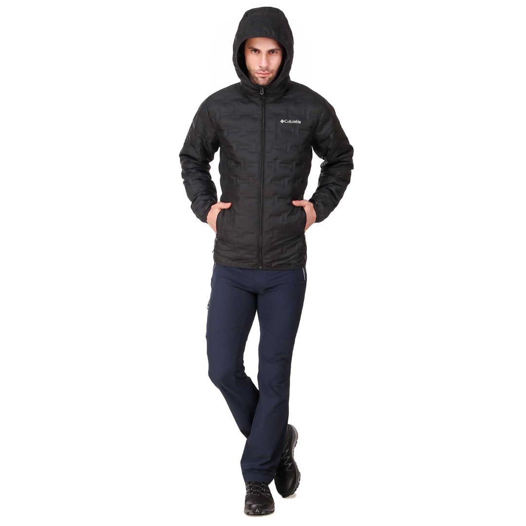 Columbia Men Black Omni-Heat Reflective Delta Ridge Hooded Down Jacket