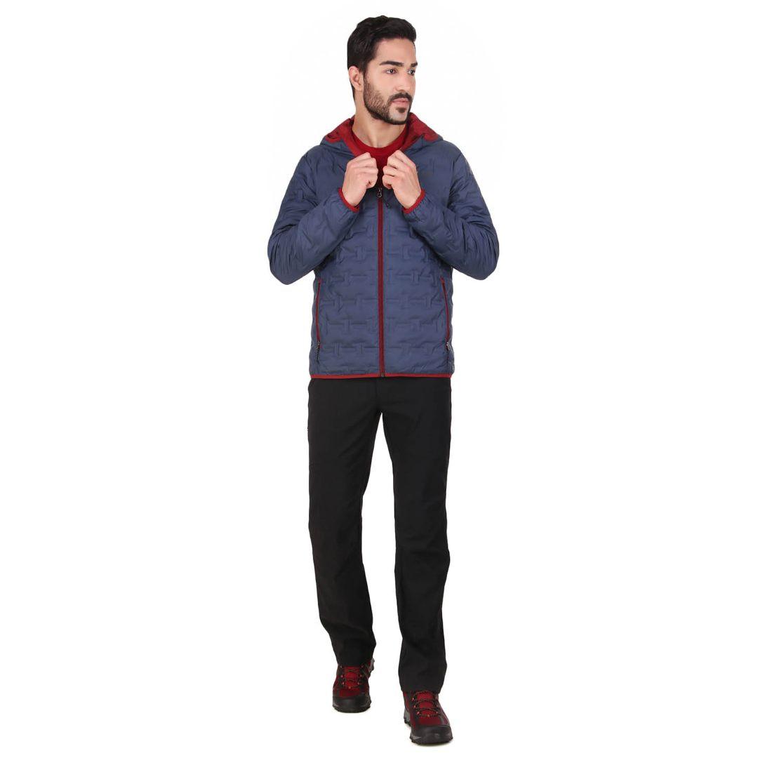 Columbia Men Blue Omni-Heat Reflective Delta Ridge Hooded Down Jacket