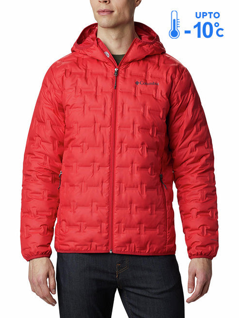 Columbia Men Red Delta Ridge Down Hooded Jacket