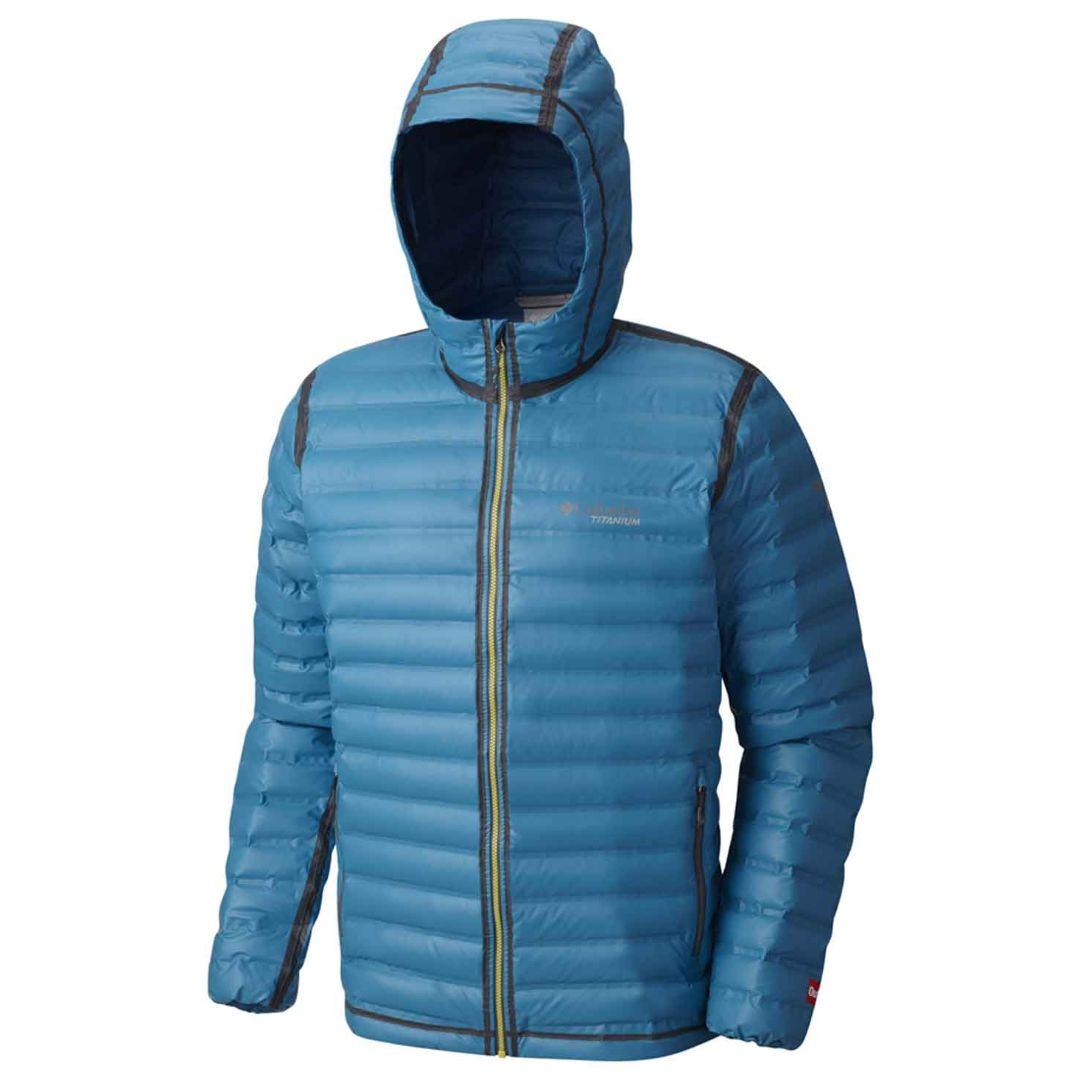 Columbia Men Blue OutDry Ex Gold Down Hooded Jkt