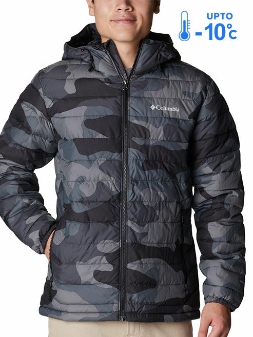 Columbia Men Black Powder Lite Hooded Jacket