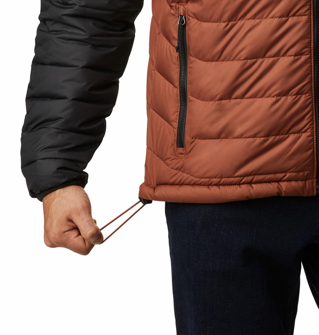 Columbia Men Brown Powder Lite Hooded Jacket